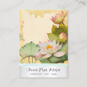 Carte De Visite *~* Art Lotus 4 PHOTO Nature Fleurs QR AP67