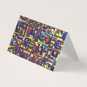 Carte De Visite Art moderne Bauhaus de rue urbaine à deux mains pe
