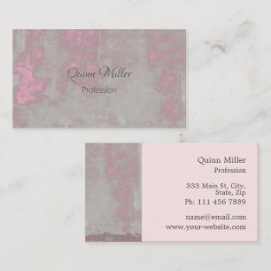 Carte De Visite Art moderne rustique élégant rose gris Nr42