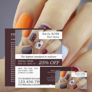 Carte De Visite Art Nail, Technicien Nail