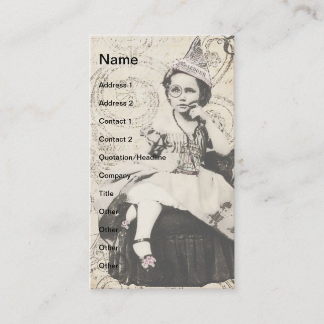 Carte De Visite Art numérique Casquette de la presse (Devant)
