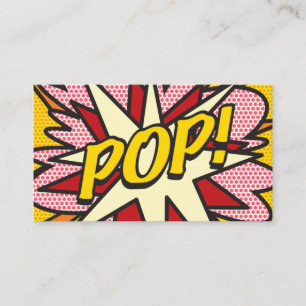 Carte De Visite Art Pop Fun Livre de Bande Dessinée POP
