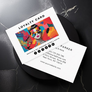 Carte De Visite Art pop moderne tendance Loyauté 5 clous Lashes