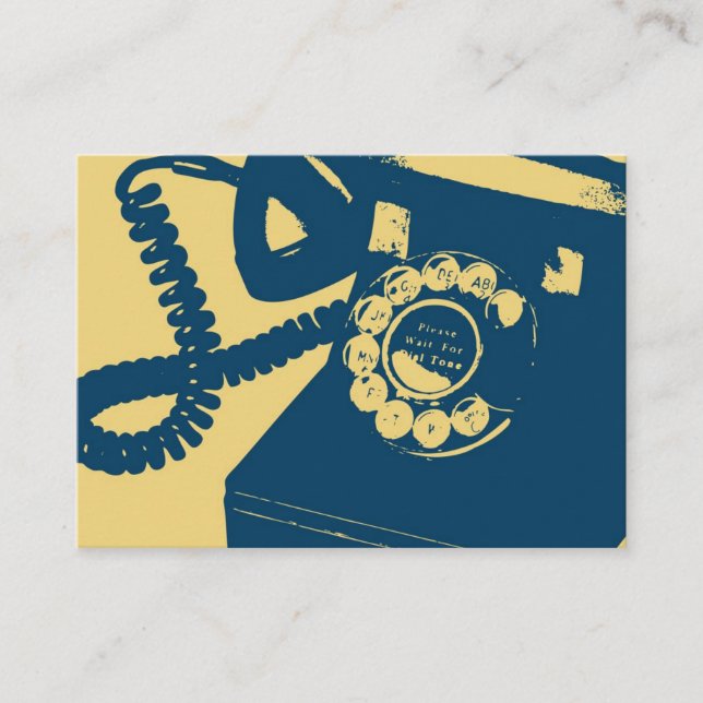 Carte De Visite Art pop téléphone du Rotary (Devant)