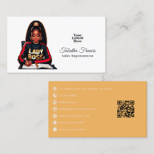 Carte De Visite Art pour l'autonomisation des femmes noires afro