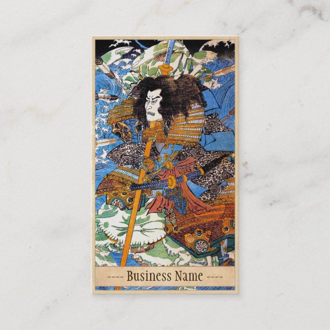 Carte De Visite Art samouraï légendaire japonais classique de (Devant)