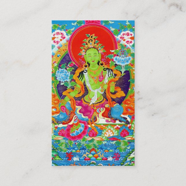 Carte De Visite Art tibétain oriental frais de tatouage d'un dieu (Devant)