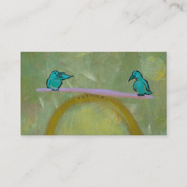 Carte De Visite Art unique d'amusement sensible d'équilibre (Devant)