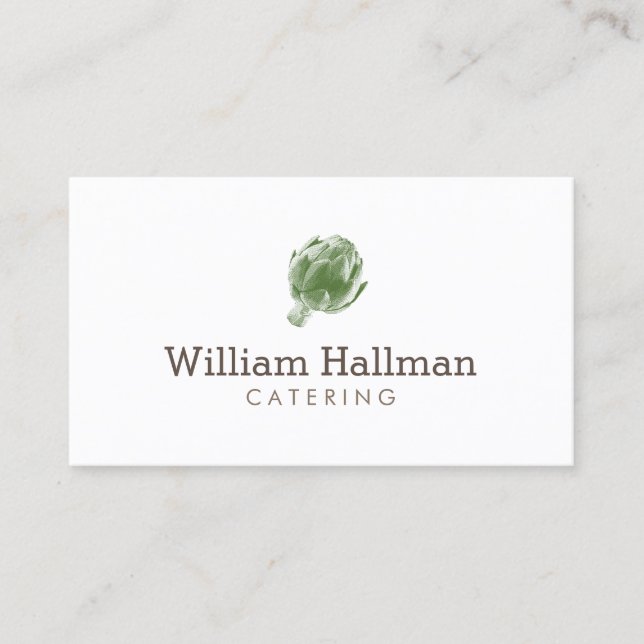 Carte De Visite Artichoke Screen Print Cato Logo Vert/Blanc (Devant)