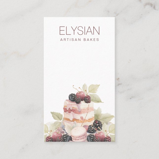 Carte De Visite Artisan Aquarelle Baker boulangerie pâtisserie Che (Devant)