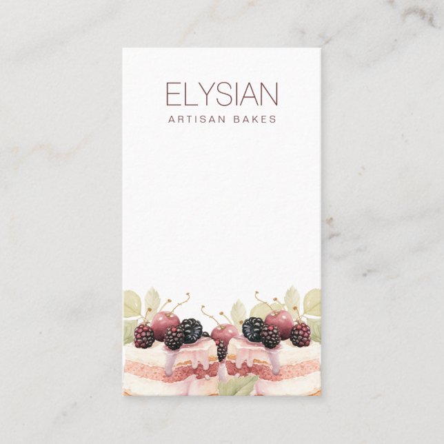 Carte De Visite Artisan Aquarelle Baker boulangerie pâtisserie Che (Devant)