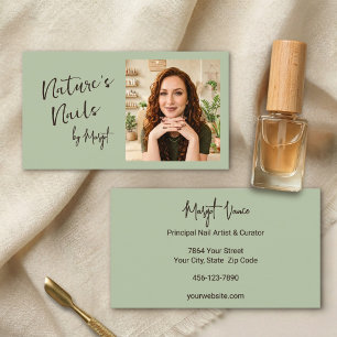 Carte De Visite Artisan Principal Aspen Green Heritage Ongle Photo
