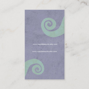 Carte de visite artisanale en spirale rouge en dét