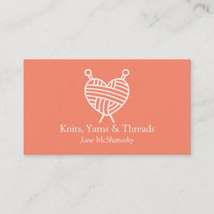 Carte De Visite Artisanat tricot Crochet Fil minimaliste