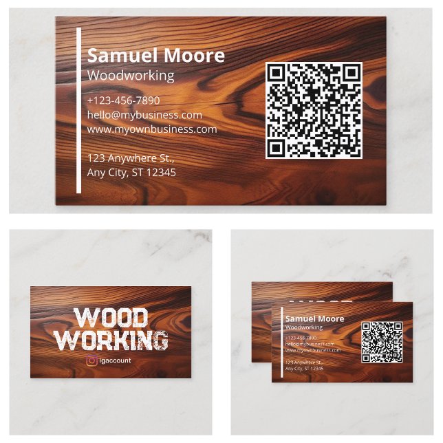 Carte De Visite Artisans de la menuiserie (Woodworking Artisans Business Card
)