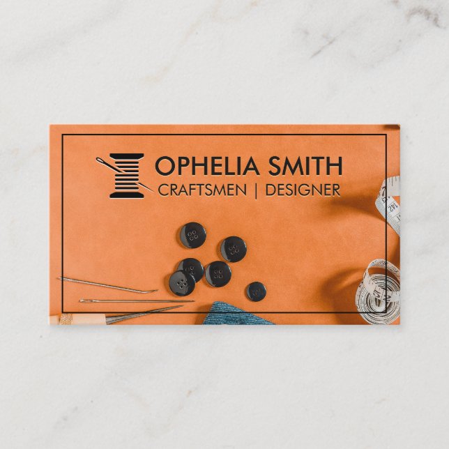 Carte De Visite Artisans | Thread et aiguille de l'espace de trava (Devant)