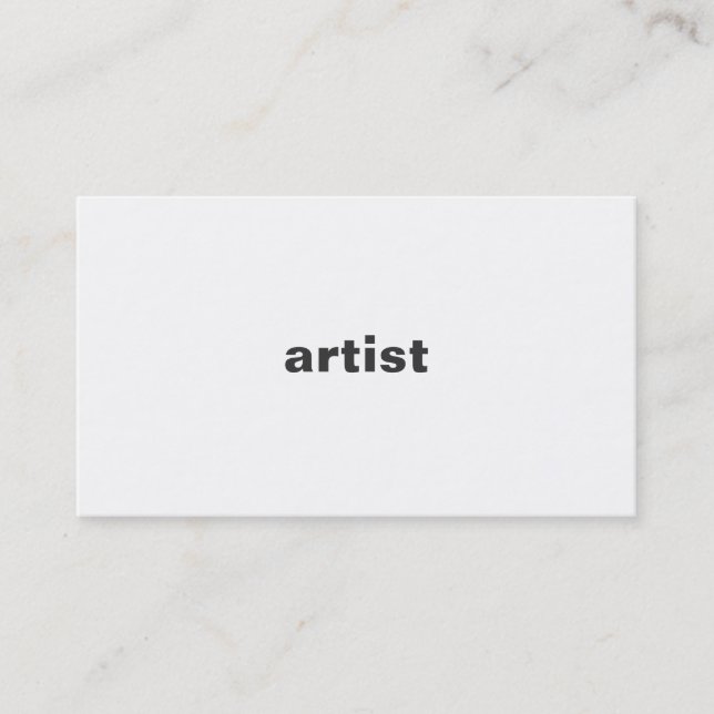 Carte De Visite Artiste (Devant)