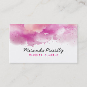 Carte De Visite Artiste Aquarelle Style Peinture Splatter Chic