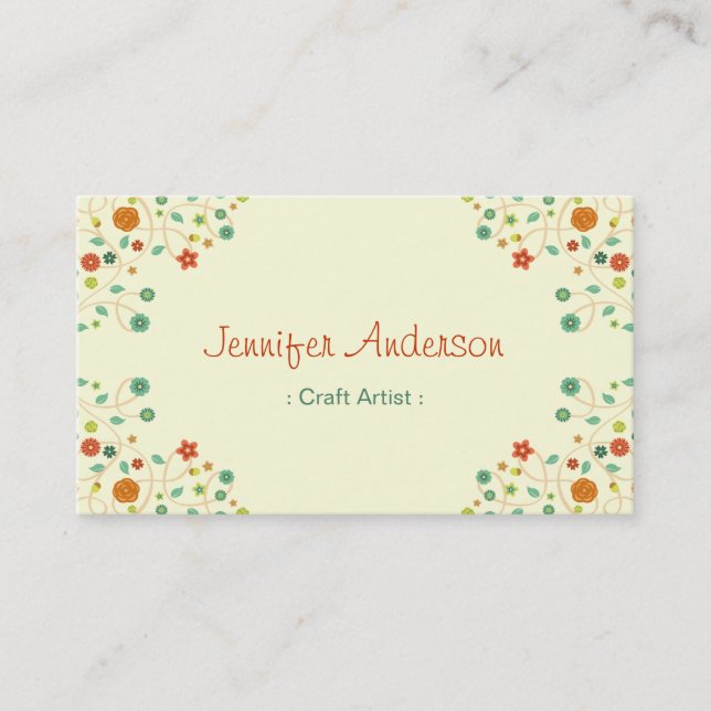 Carte De Visite Artiste Artiste Artiste - Chic Nature Design (Devant)