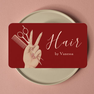 Carte De Visite Artiste Capillaire Luxueux Coiffeur Coiffeuse Élég