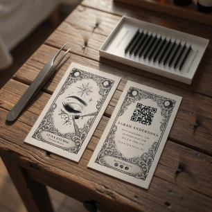 Carte De Visite Artiste de Cils Mystiques de Vintage Cils Celestes
