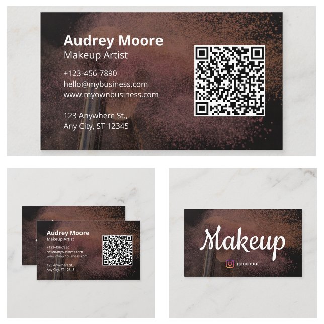 Carte De Visite Artiste de maquillage (Makeup Artist Business Card
)