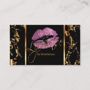 Carte De Visite Artiste de maquillage avec Marble Gold & So Pink L