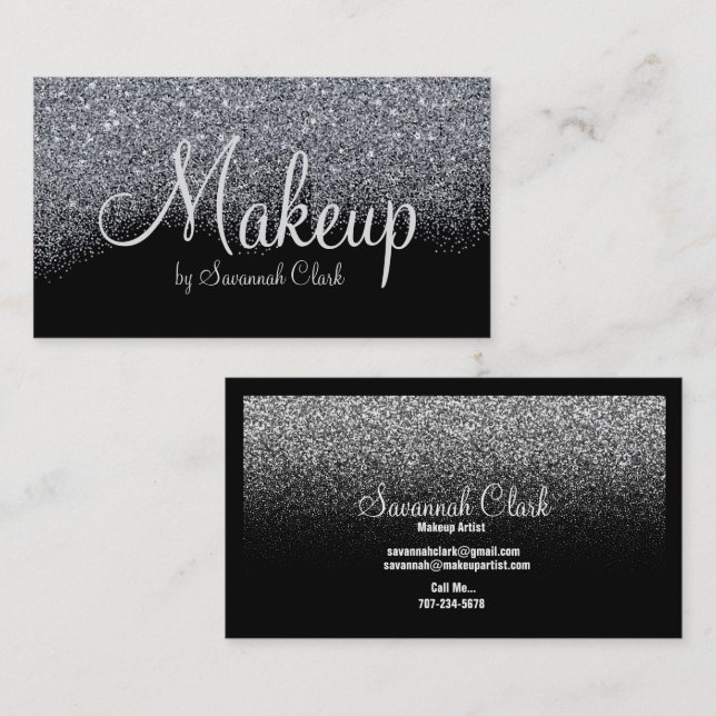 Carte De Visite Artiste de maquillage/Carte de visite de Parties s (Devant / Derrière)