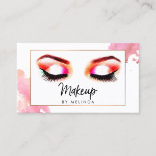 Carte De Visite Artiste de maquillage créatif aquarelle