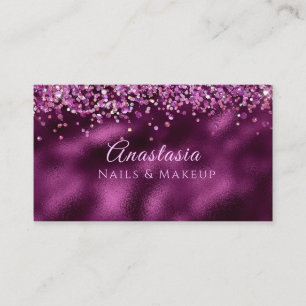 Carte De Visite Artiste de maquillage de Parties scintillant de vi