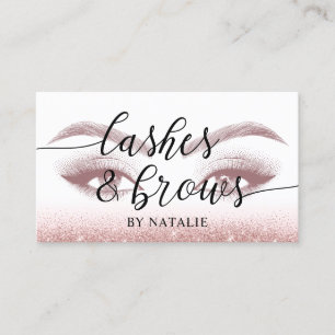 Carte De Visite Artiste de maquillage de Parties scintillant d'or 