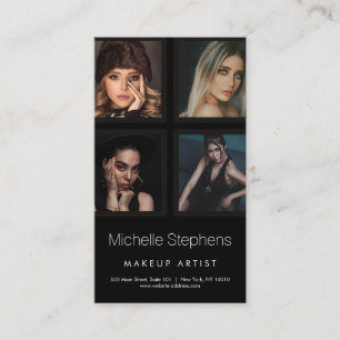 Carte De Visite Artiste de maquillage et de coiffure de beauté noi