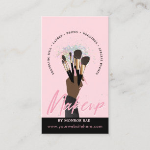 Carte De Visite Artiste de maquillage Glam MUA Salon de beauté Bea