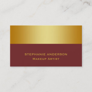 Carte De Visite Artiste de maquillage Gras et Élégant Purple Gold