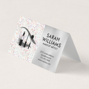 Carte De Visite Artiste de maquillage   Lashes oculaires   Fleurs 