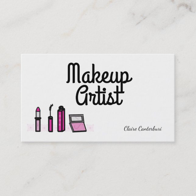 Carte De Visite Artiste de maquillage moderne (Devant)