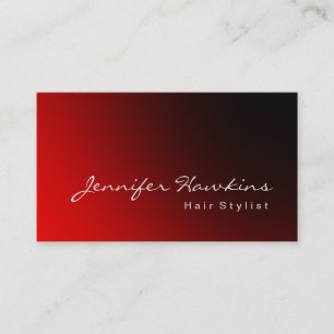 Carte De Visite Artiste de maquillage moderne Dark Red Hair