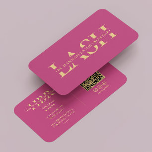 Carte De Visite Artiste de maquillage moderne Lashes Beauticier Ro