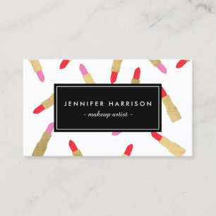 Carte De Visite Artiste de maquillage Motif Luxe Glam