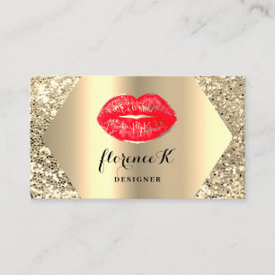 Carte De Visite Artiste de maquillage permanent professionnel Gold