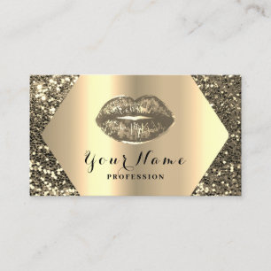 Carte De Visite Artiste de maquillage permanent professionnel Gold