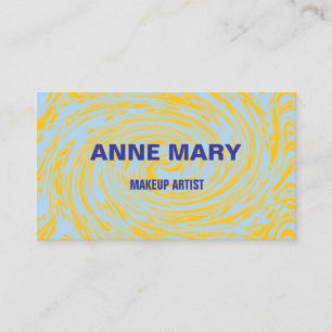 Carte De Visite Artiste de maquillage professionnel Abstrait jaune