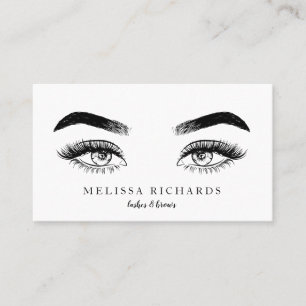 Carte De Visite Artiste de maquillage professionnel des cils Noir