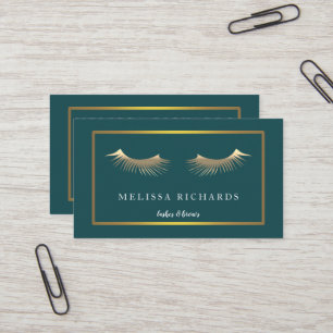 Carte De Visite Artiste de maquillage professionnel des cils Noir
