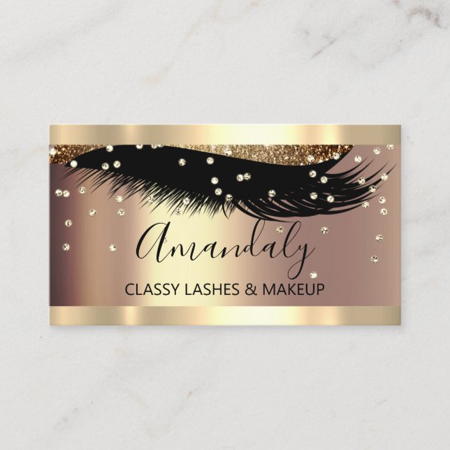 Carte De Visite Artiste de maquillage professionnel Eyelash Confet (Devant)