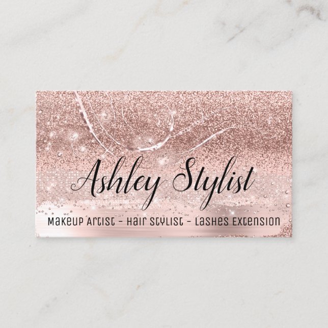 Carte De Visite Artiste de maquillage professionnel Eyelash Extens (Devant)