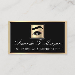 Carte De Visite Artiste de maquillage professionnel Eyelash Gold B
