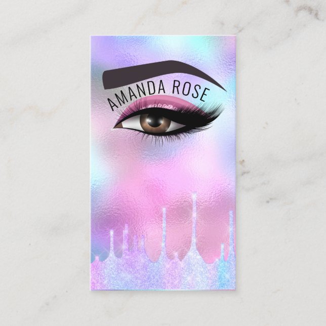 Carte De Visite Artiste de maquillage professionnel Eyelash Hologr (Devant)