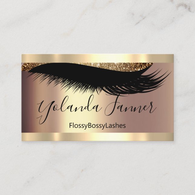 Carte De Visite Artiste de maquillage professionnel Eyelash Unique (Devant)