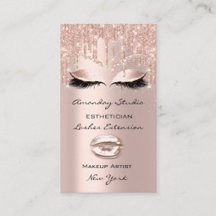 Carte De Visite Artiste de maquillage professionnel Eyelashes Coif